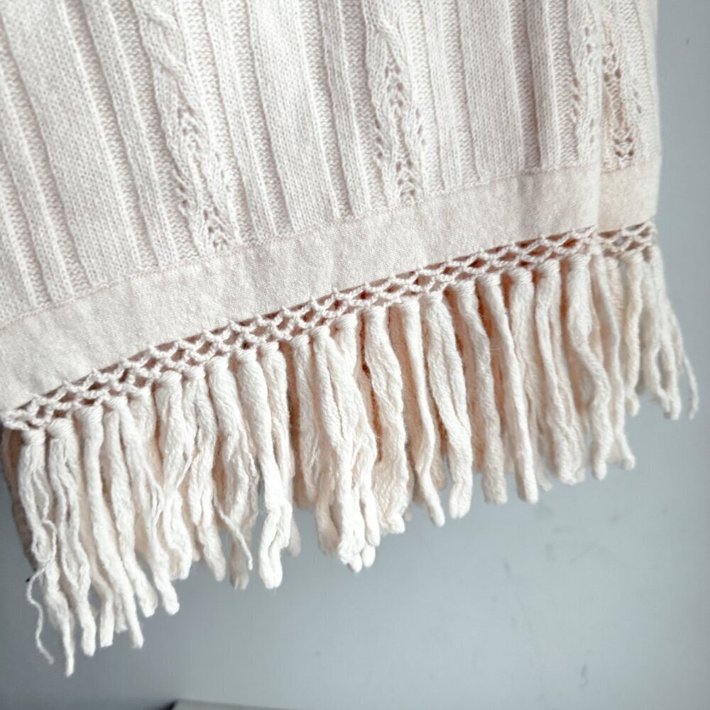 Vintage Jeanne Pierre Blush Pink Lambswool Angora Blend Large Long Scarf - Picture 4 of 11
